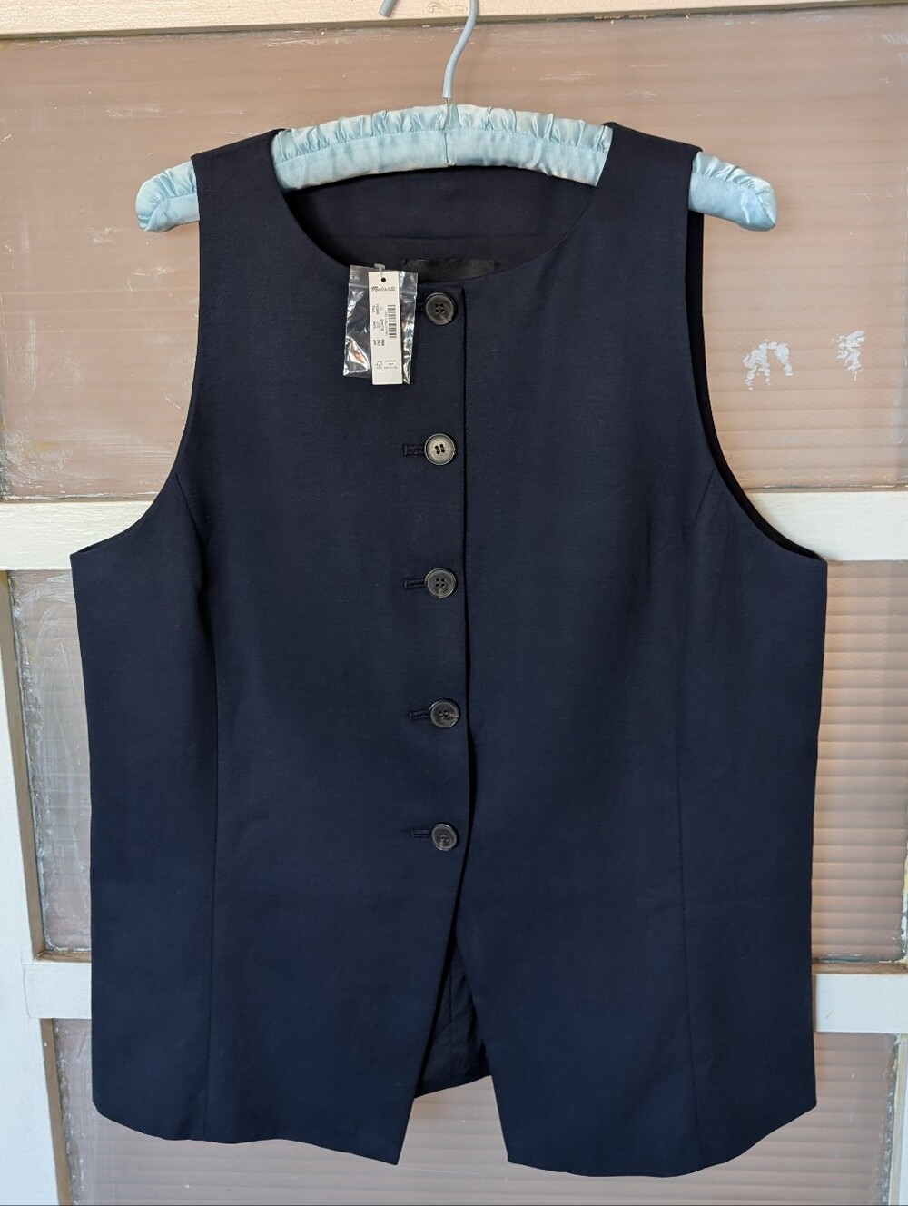 Madewell Cutaway Vest Navy Twill